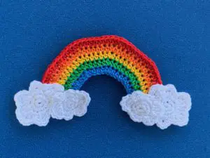 Finished crochet rainbow 2 ply landscape