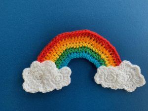 Finished crochet rainbow tutorial 4 ply landscape