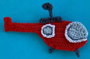 Crochet helicopter 2 ply body with back window