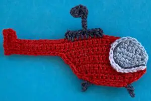 Crochet helicopter 2 ply body with front window