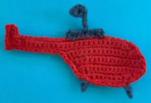 Crochet helicopter 2 ply skids top