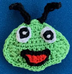 Crochet caterpillar 2 ply head with mouth