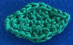 Crochet caterpillar 2 ply second top segment