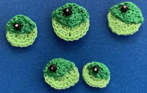 Crochet caterpillar 2 ply segments