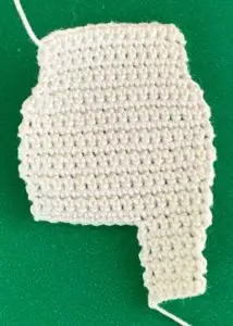 Crochet Shih Tzu 2 ply body with first leg