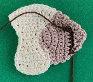 Crochet Shih Tzu 2 ply head first side