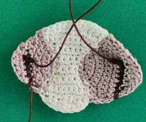 Crochet Shih Tzu 2 ply head second side