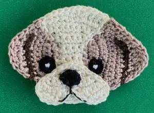 Crochet Shih Tzu 2 ply head with eyes