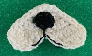 Crochet Shih Tzu 2 ply muzzle with mouth