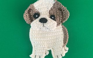 Finished crochet Shih Tzu 4 ply landscape