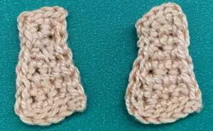 Crochet hanging sloth 2 ply back legs neatened