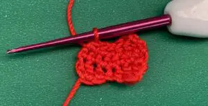 Crochet ice cream 2 ply cherry