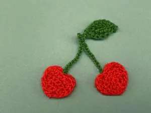 Finished crochet cherry 2 ply landscape