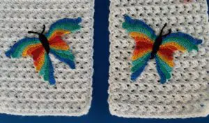 Crochet butterfly scarf butterflies