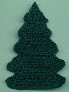 Crochet tall pine tree 2 ply tree neatened