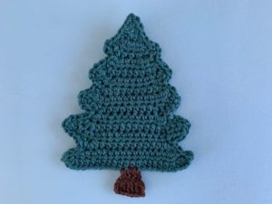 Finished crochet short pine tree tutorial 4 ply landscape