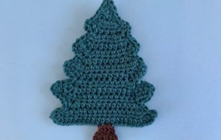 Finished crochet short pine tree 4 ply landscape