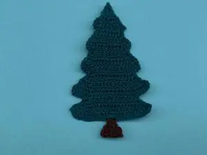 Finished crochet pine tree pattern 2 ply landscape