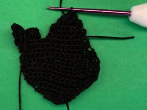 Crochet border collie 2 ply body back