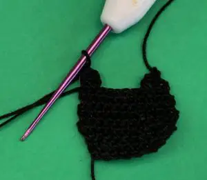 Crochet border collie 2 ply head