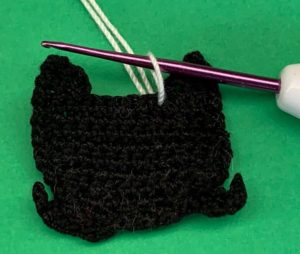 Crochet border collie 2 ply joining for head bottom