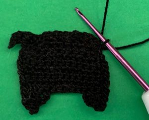 Crochet border collie 2 ply joining for second ear
