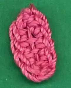 Crochet border collie 2 ply tongue