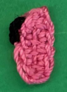 Crochet border collie 2 ply tongue with back