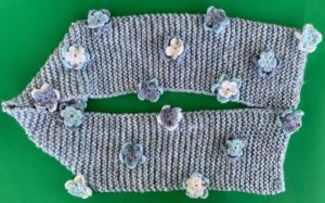 Crochet flower scarf flowers on scarf