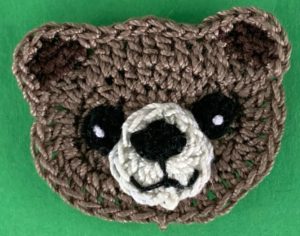 Crochet small teddy bear 2 ply head with eyes