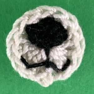 Crochet small teddy bear 2 ply muzzle with mouth