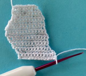 Crochet tri colored border collie 2 ply body front