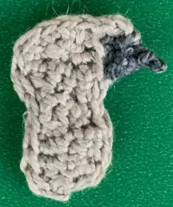 Crochet vulture 2 ply head with beak