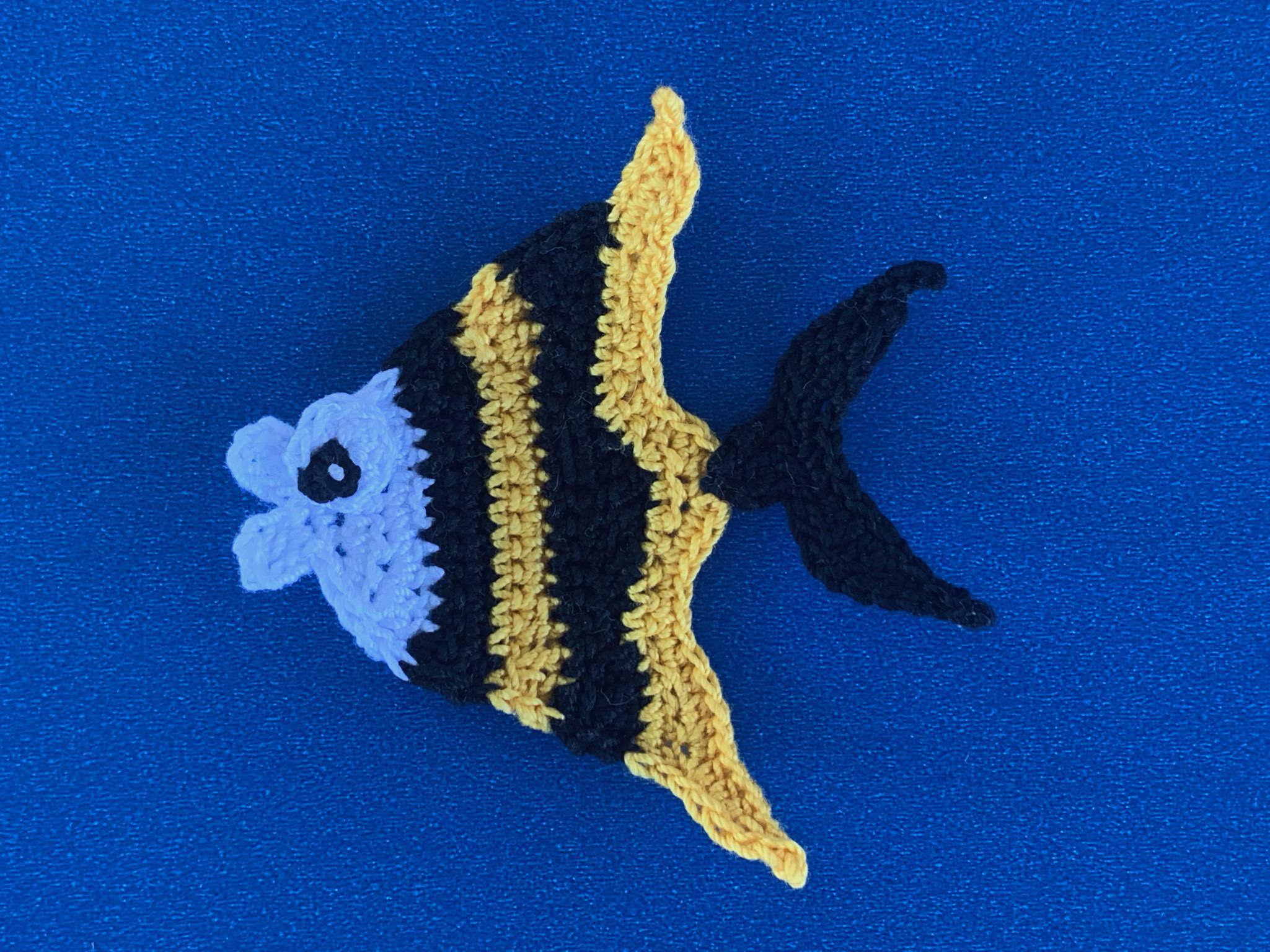 Finished crochet angelfish 2 ply landscape