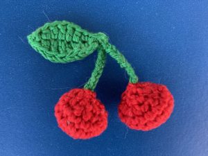 Finished crochet cherry bunch tutorial 4 ply landscape