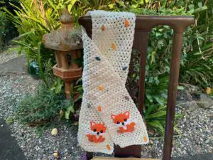 Finished crochet fox scarf pattern landscape