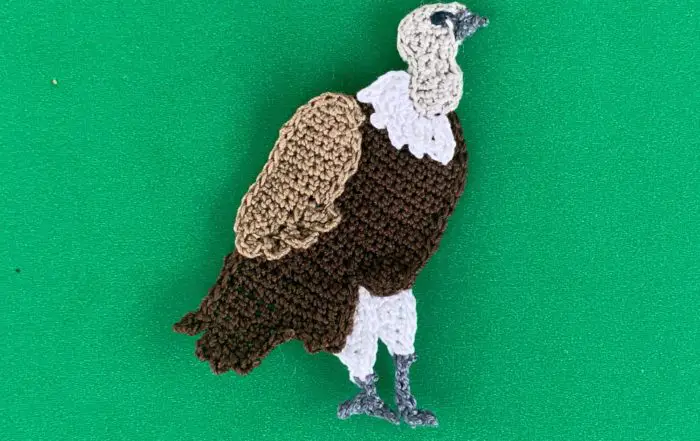 Finished crochet vulture 2 ply landscape