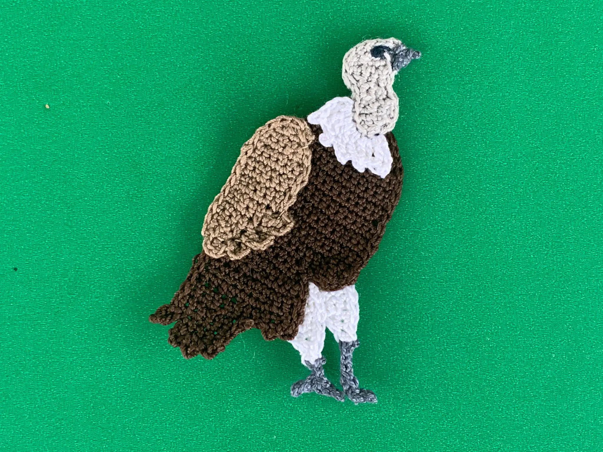 Finished crochet vulture 2 ply landscape