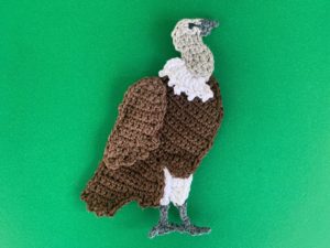 Finished crochet vulture tutorial 4 ply landscape