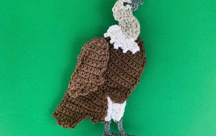 Finished crochet vulture 4 ply landscape