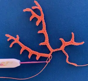 Crochet coral 2 ply third branch