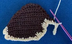 Crochet cowrie shell 2 ply shell bottom