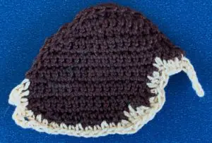 Crochet cowrie shell 2 ply shell top and bottom
