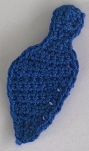 Crochet peacock 2 ply head and body neatened