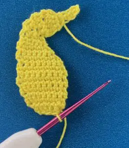 Crochet seahorse 2 ply body