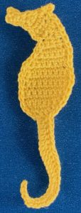 Crochet seahorse 2 ply body neatened