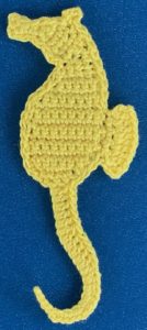 Crochet seahorse 2 ply body with fin
