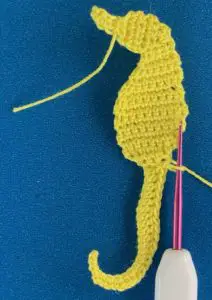 Crochet seahorse 2 ply tail