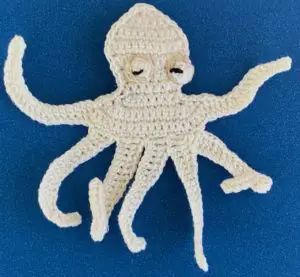 Crochet octopus 2 ply body with legs stitched