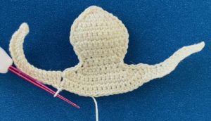Crochet octopus 2 ply second leg